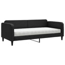 vidaXL fekete szövet kanapéágy matraccal 90 x 200 cm