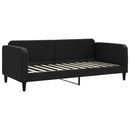 vidaXL fekete szövet kanapéágy matraccal 90 x 200 cm