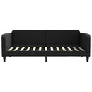 vidaXL fekete szövet kanapéágy matraccal 90 x 200 cm