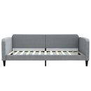 vidaXL világosszürke szövet kanapéágy matraccal 100 x 200 cm