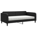 vidaXL fekete szövet kanapéágy matraccal 100 x 200 cm