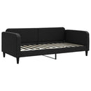 vidaXL fekete szövet kanapéágy matraccal 100 x 200 cm