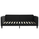 vidaXL fekete szövet kanapéágy matraccal 100 x 200 cm