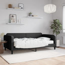 vidaXL fekete szövet kanapéágy matraccal 100 x 200 cm