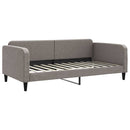 vidaXL tópszínű szövet kanapéágy matraccal 100 x 200 cm