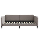 vidaXL tópszínű szövet kanapéágy matraccal 100 x 200 cm