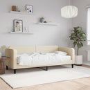 vidaXL krémszínű szövet kanapéágy matraccal 100x200 cm