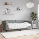 vidaXL világosszürke szövet kanapéágy matraccal 90 x 190 cm