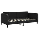 vidaXL fekete szövet kanapéágy matraccal 90 x 190 cm