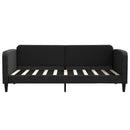 vidaXL fekete szövet kanapéágy matraccal 90 x 190 cm