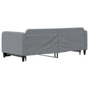 vidaXL világosszürke kihúzható szövet heverő 90 x 200 cm