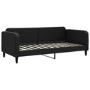 vidaXL fekete kihúzható szövet heverő 90x200 cm