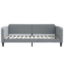 vidaXL világosszürke kihúzható szövet heverő 100 x 200 cm