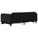 vidaXL fekete kihúzható szövet heverő 100 x 200 cm