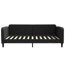 vidaXL fekete kihúzható szövet heverő 100 x 200 cm