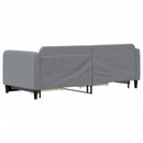vidaXL világosszürke kihúzható szövet heverő fiókokkal 80 x 200 cm