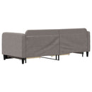 vidaXL tópszínű kihúzható bársonyheverő fiókokkal 80 x 200 cm