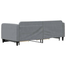 vidaXL világosszürke kihúzható szövet heverő fiókokkal 90 x 200 cm