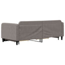 vidaXL tópszínű kihúzható szövet heverő fiókokkal 90 x 200 cm