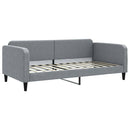 vidaXL világosszürke kihúzható szövet heverő fiókokkal 100 x 200 cm