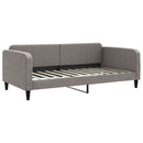 vidaXL tópszínű kihúzható szövet heverő fiókkal 100 x 200 cm