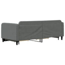 vidaXL sötétszürke kihúzható szövet heverő fiókkal 90 x 190 cm