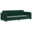 vidaXL sötétzöld bársony heverő matraccal 80 x 200 cm