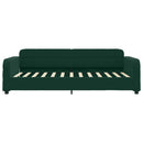 vidaXL sötétzöld bársony heverő matraccal 80 x 200 cm