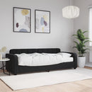 vidaXL fekete bársony heverő matraccal 80 x 200 cm