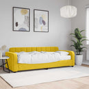 vidaXL sárga bársony heverő matraccal 80 x 200 cm