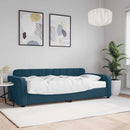 vidaXL kék bársony heverő matraccal 90 x 200 cm