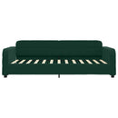 vidaXL sötétzöld bársony heverő matraccal 90 x 200 cm