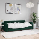 vidaXL sötétzöld bársony heverő matraccal 90 x 200 cm