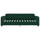 vidaXL zöld bársony heverő matraccal 100 x 200 cm
