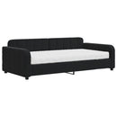 vidaXL fekete bársony kanapéágy matraccal 100 x 200 cm