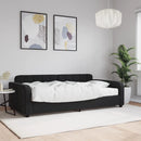 vidaXL fekete bársony kanapéágy matraccal 100 x 200 cm