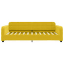 vidaXL sárga bársony kanapéágy matraccal 100 x 200 cm