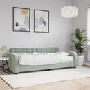 vidaXL világosszürke bársony kanapéágy matraccal 90 x 190 cm