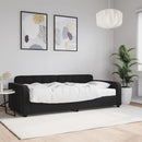 vidaXL fekete bársony heverő matraccal 90 x 190 cm