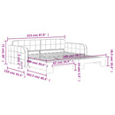 vidaXL sötétszürke kihúzható bársony heverő 100 x 200 cm