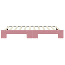 vidaXL rózsaszín kihúzható bársonyheverő 100 x 200 cm