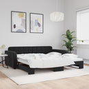 vidaXL fekete kihúzható bársonyheverő 100 x 200 cm