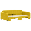vidaXL sárga kihúzható bársonyheverő 100 x 200 cm