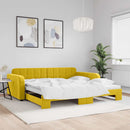 vidaXL sárga kihúzható bársonyheverő 100 x 200 cm