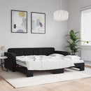 vidaXL fekete kihúzható bársonyheverő 90 x 190 cm