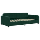vidaXL sötétzöld kihúzható bársony heverő matraccal 100 x 200 cm