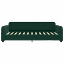vidaXL sötétzöld kihúzható bársony heverő fiókkal 90 x 200 cm