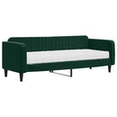 vidaXL sötétzöld bársony heverő matraccal 80 x 200 cm