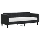 vidaXL fekete bársony heverő matraccal 80 x 200 cm