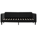 vidaXL fekete bársony heverő matraccal 80 x 200 cm